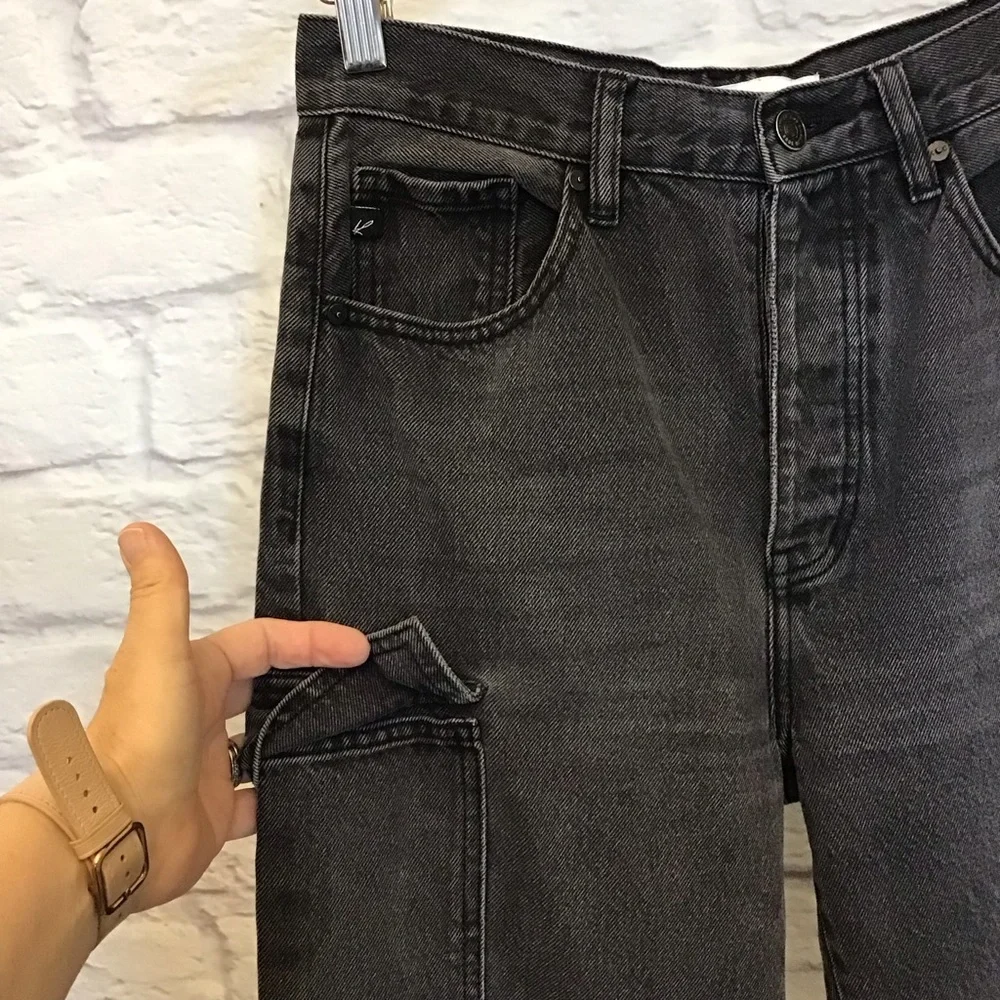 KanCan 5 (26) Bring Back The 90's Straight  Cargo Jeans High Rise Black